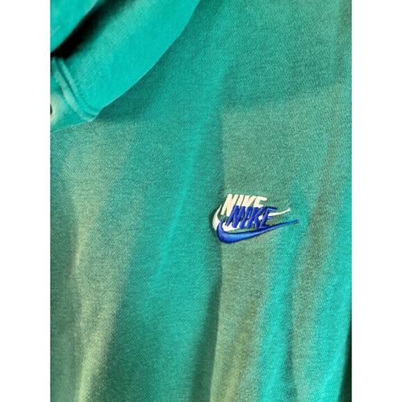 Nike Men’s Small / Women's Medium Green Fleece Hoodie Multi-Color Logo $55 - Picture 3 of 7